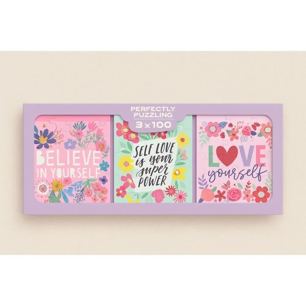 Positive Affirmations Puzzle Set 3-Pack – 100 Pc Each